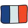 Bandera de Francia representando el idioma francés