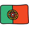 Bandera de Portugal representando el idioma portugués