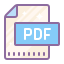 Icono de formato pdf, en el cual los traductores jurados pueden entregar la traducción