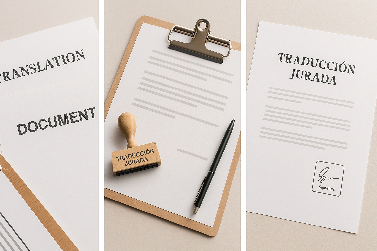 Formato de entrega para traducción jurada