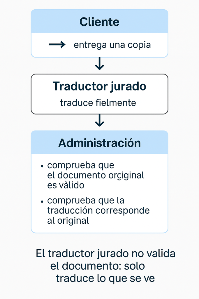 ¿Cómo debe entregarse el documento original para una traducción jurada en España?