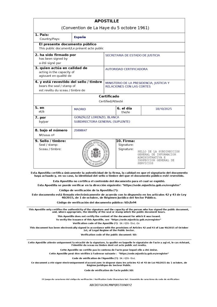 Plantilla de apostilla.